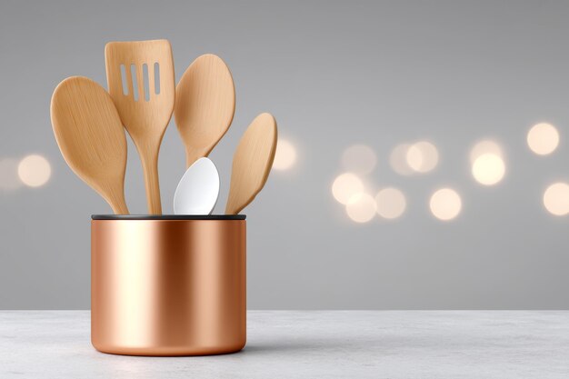 Kuchnia z nowoczesnymi naczyniami